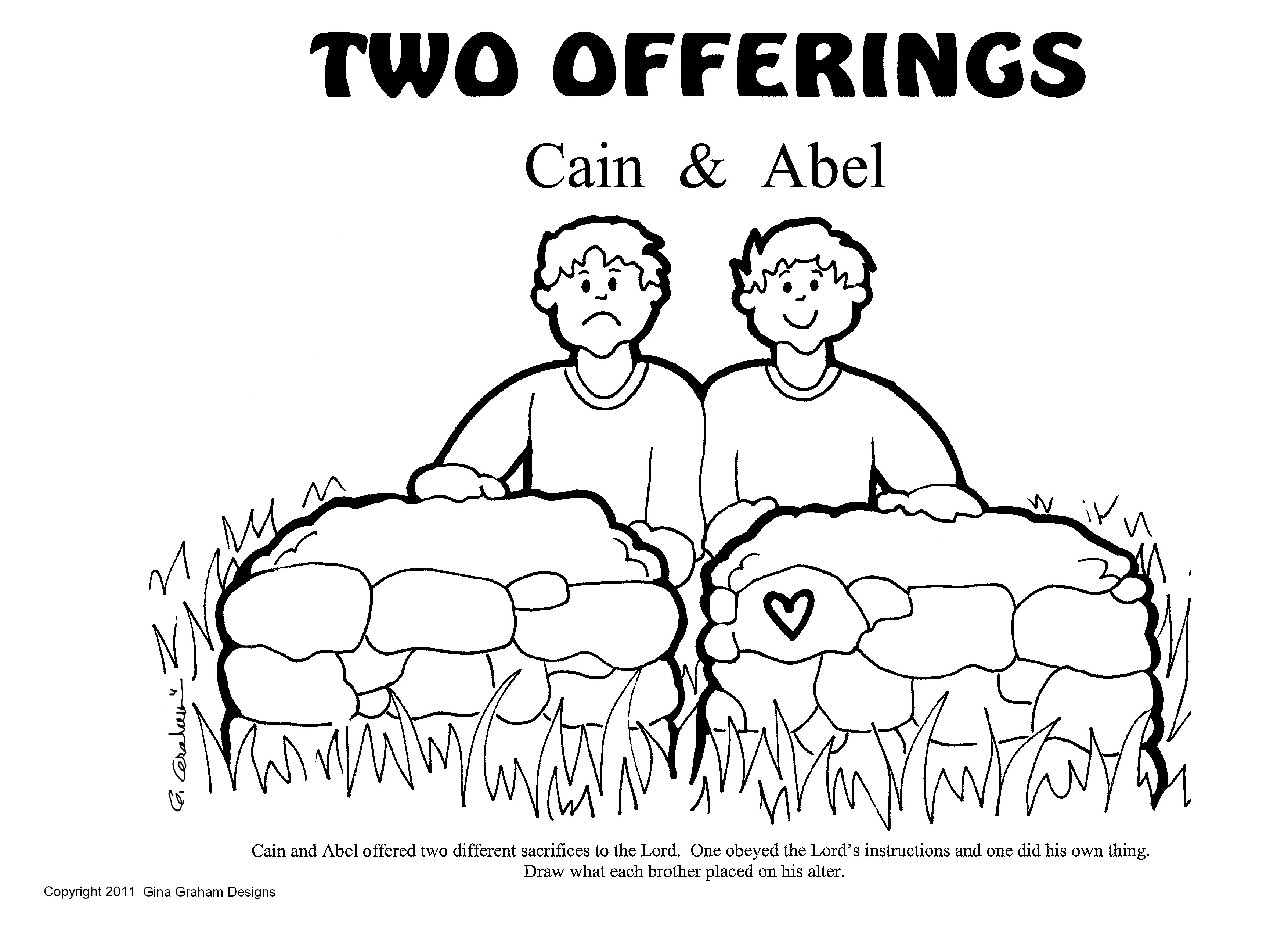 cain and abel coloring pages for kids - photo #47